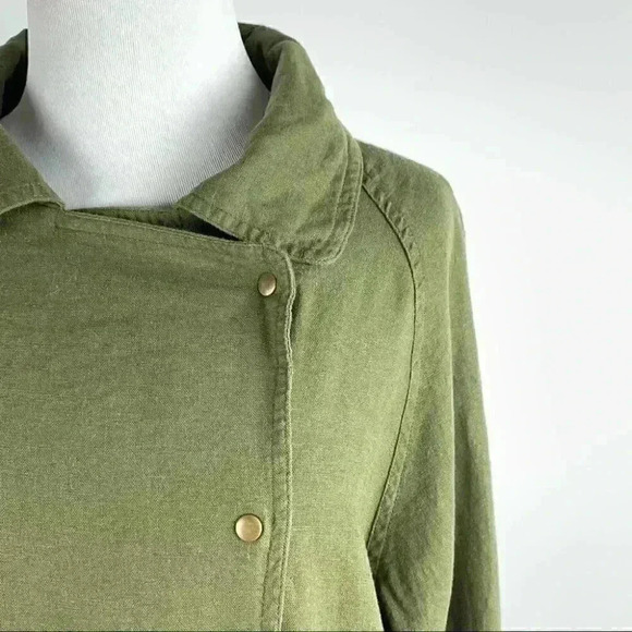 Love tree womens jacket size M army green moto button down armycore - Picture 7 of 9
